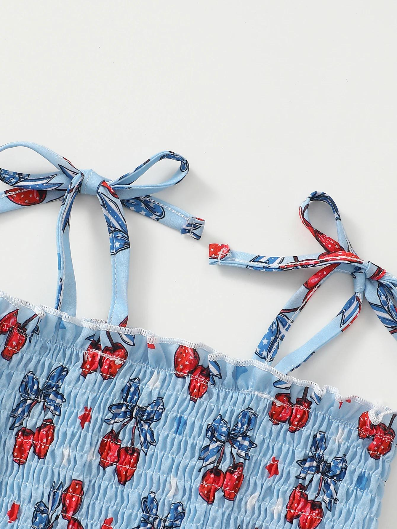 Barboteuse d'été pour bébé fille, imprimé cerise, vêtements pour nourrissons, tissu doux et conforta