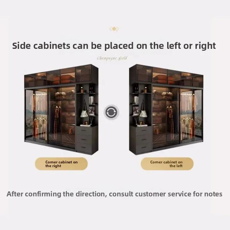 Armoires sur mesure, unités de rangement pour chambre à coucher, armoires de luxe de style italien, 
