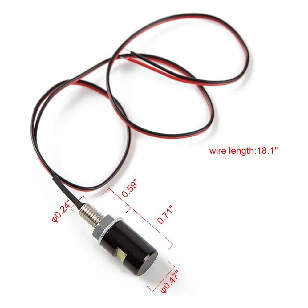 Plaque d'immatriculation universelle, étiquette, boulon à vis, ampoule LED blanche 12V, support de l