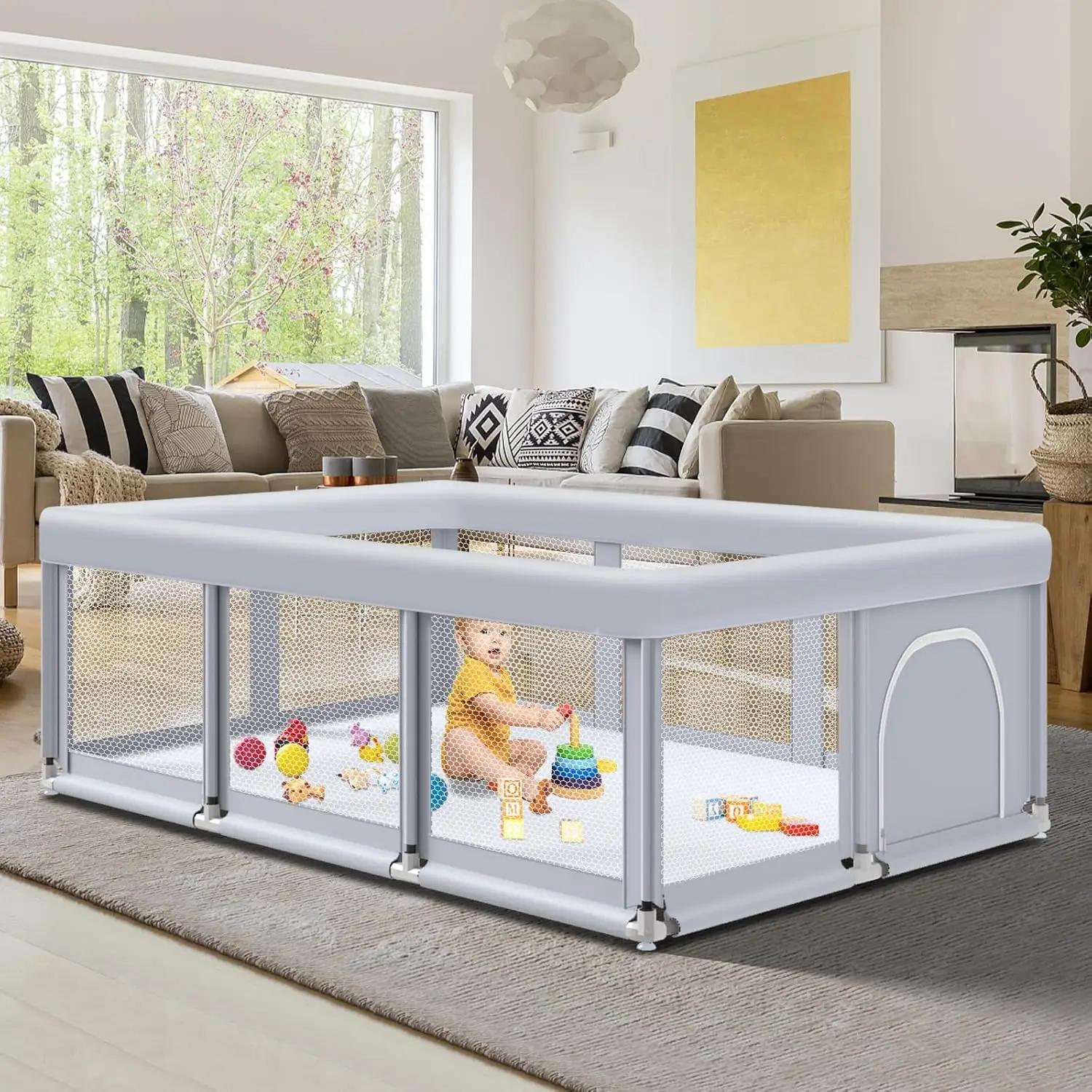Grand parc de jeu, enclos de jeu pour bébés, parcs de jeu pour usage intérieur et extérieur, parc de