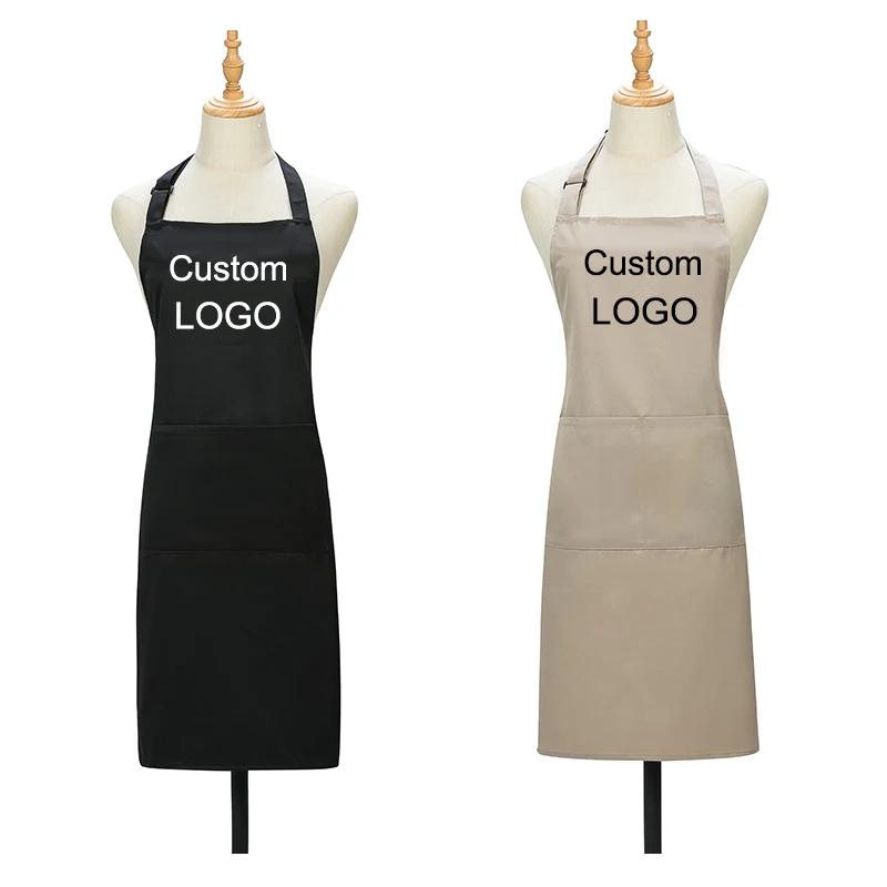 Tablier de cuisine personnalisé pour femme et homme, tablier de travail pour grillades, restaurants,