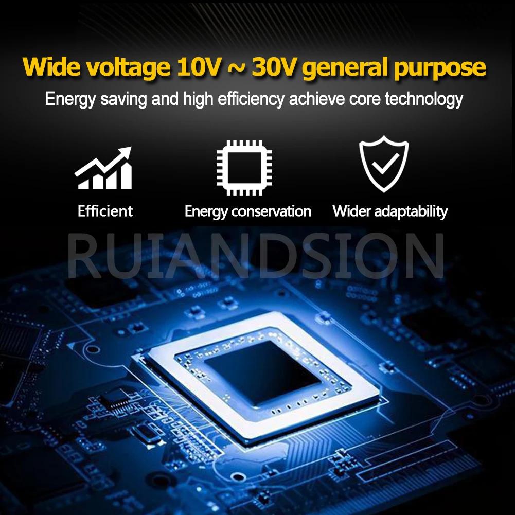 RUIANDSION P26S LED lumières pour phare de moto Scooter électrique ATV 12V 24V DC ampoules 800LM xén