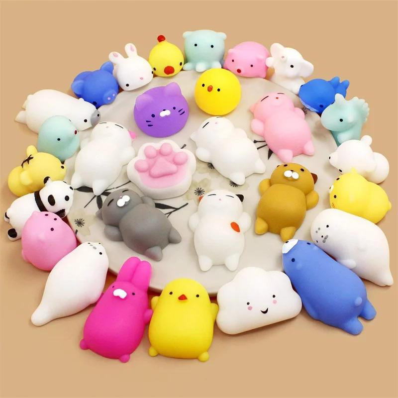 50-5 pièces Mochi Squishies Kawaii Anima jouets Squishy pour enfants balle anti-Stress presser cadea