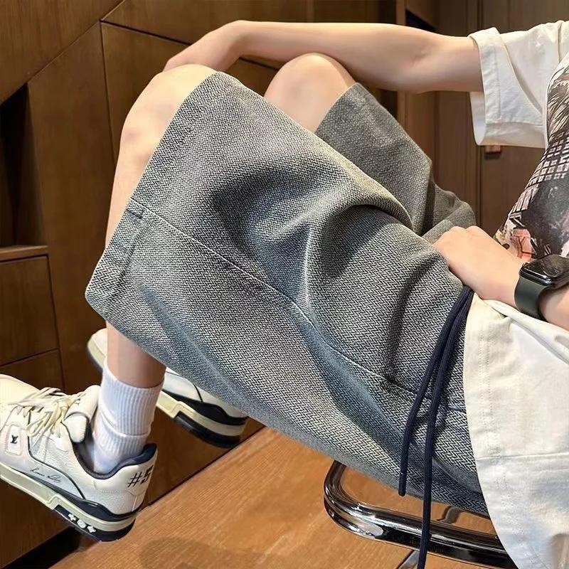 Shorts en jean bleu pour hommes, style Jorts, coupe ample, Harajuku, streetwear, Y2K, unisexe, overs