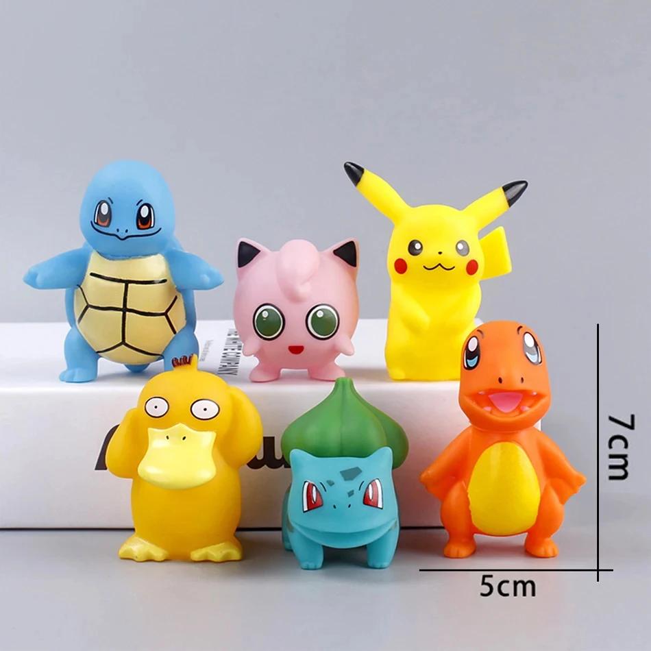 Décoration de gâteau Pokemon Pikachu, 15 pièces/ensemble, figurine de dessin animé, fournitures de d