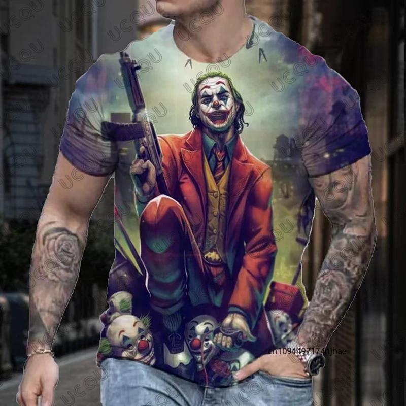 Nouveau T-shirt Classique 2026 pour Homme, Motif Joker DC Comics Imprimé 3D, Manches Courtes d'Été, 