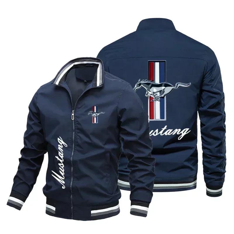 Nouveau manteau de sport de loisirs pour hommes Ford Mustang logo de voiture imprimé veste hip hop p