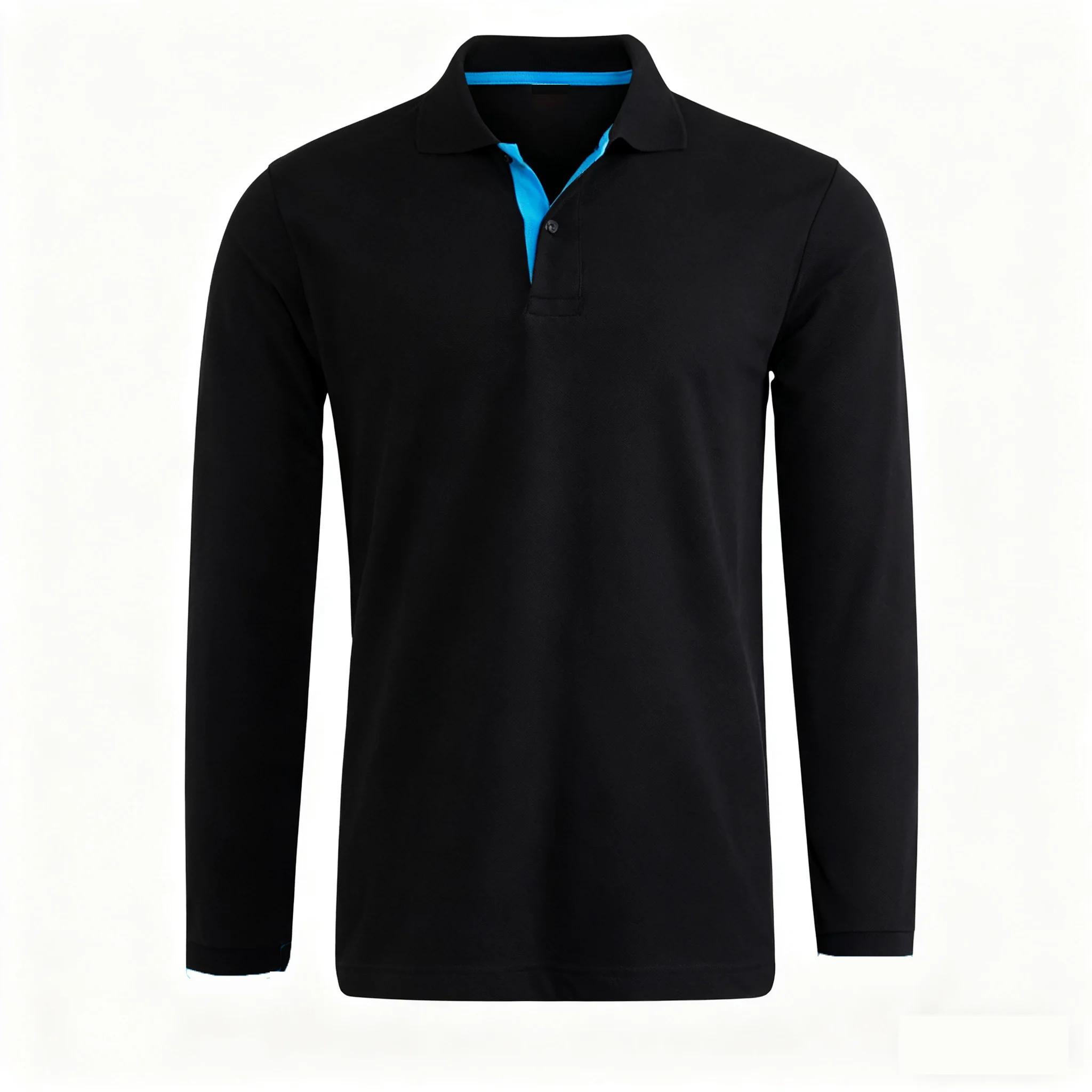 T-shirts à manches longues 95% coton pour hommes, vêtements décontractés de marque, t-shirts tendanc
