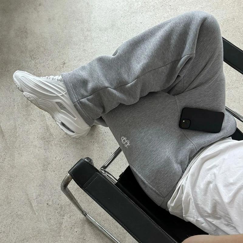 Pantalon de survêtement avec cordon de serrage et fermeture éclair, couleur unie, décontracté, Hip-H