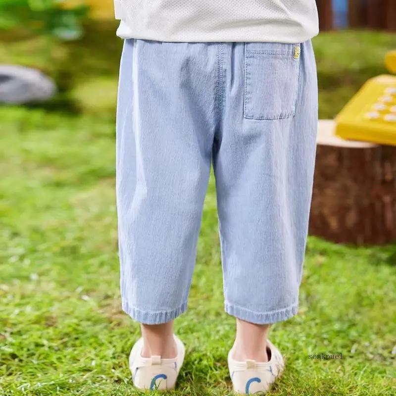 Pantalon en jean bleu doux pour bébé, jean décontracté pour enfants, vêtements pour enfants, mode po
