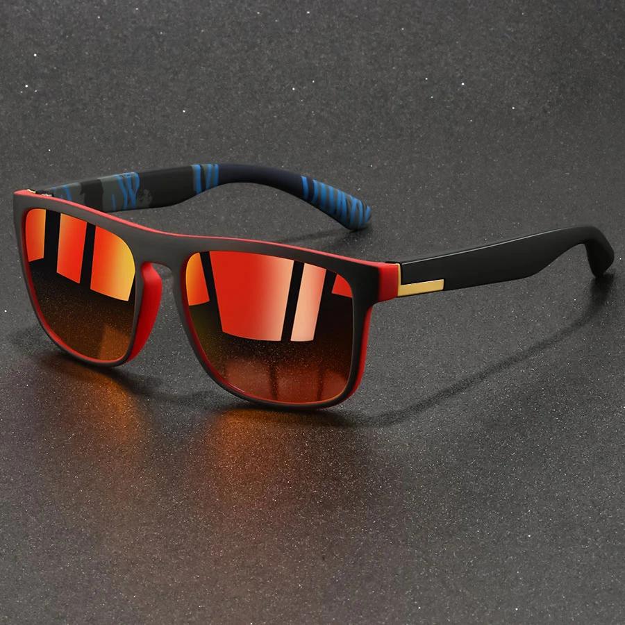 Lunettes de soleil sport carrées vintage tendance pour hommes et femmes, idéales pour la pêche et la