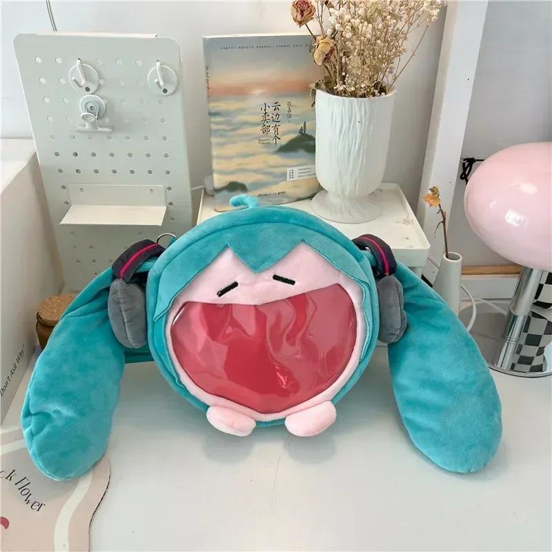 Sac à dos transparent en peluche Hatsune Miku version Q, figurine kawaii, modèle de poupée, jouet en