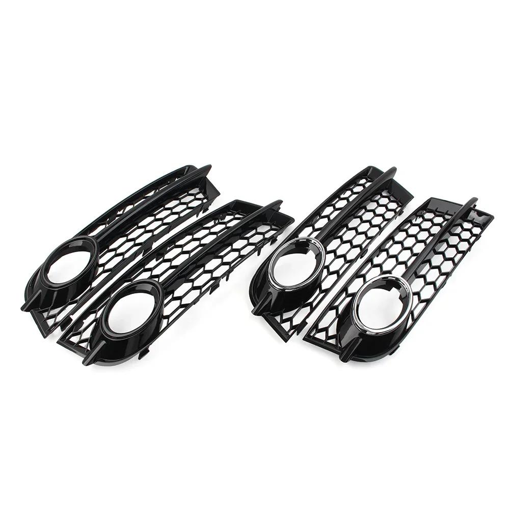 1 paire de calandre de phare antibrouillard de voiture noir brillant pour Audi TT 8J 2006 – 2014, co