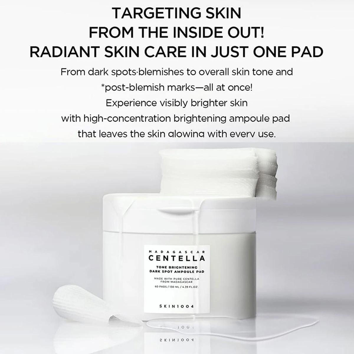 SKIN1004 MADAGASCAR CENTELLA PAD, Essence infusée ​   Texture de coussin, pour un éclat radieux, mai
