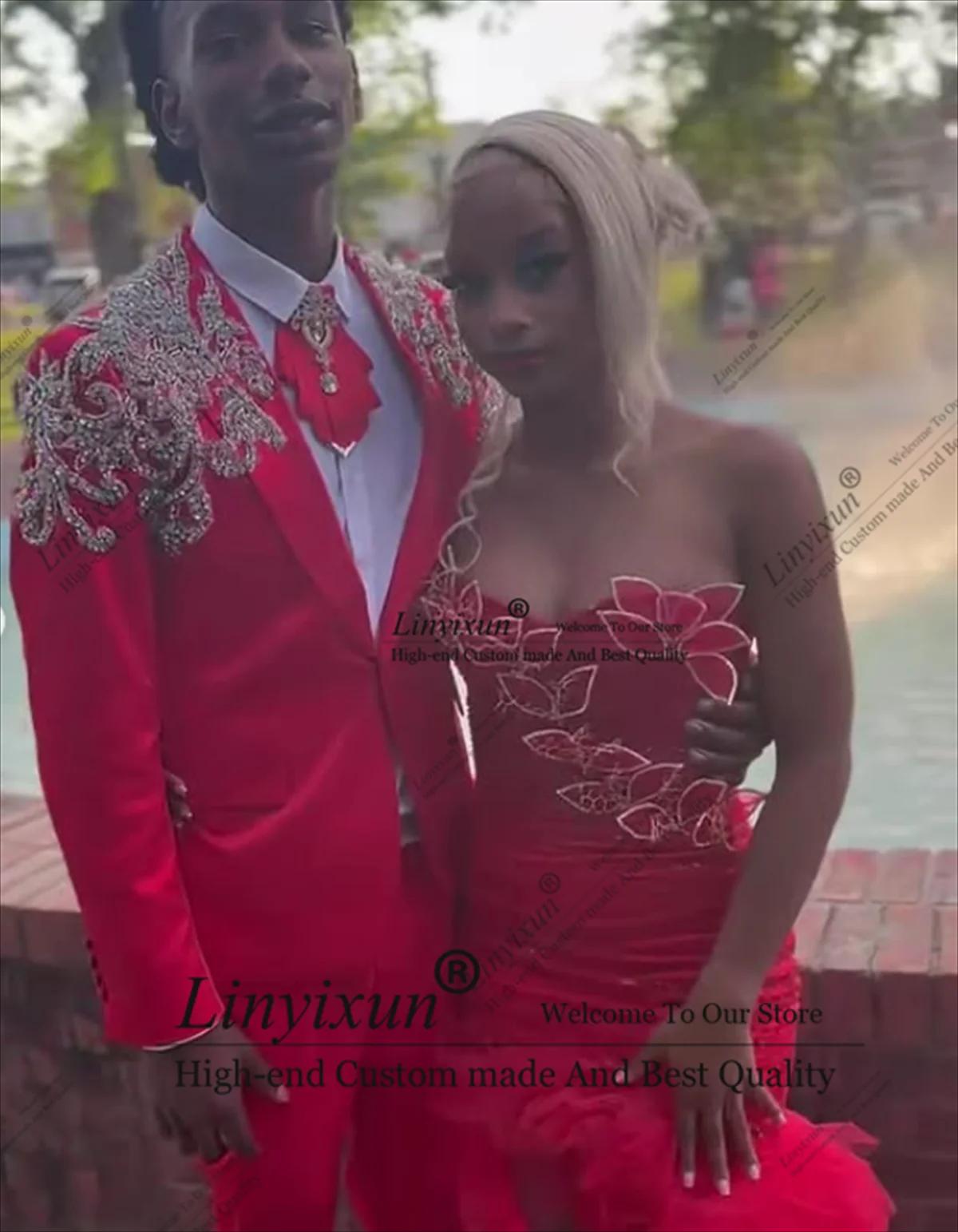 Costumes de luxe pour hommes, Design diamant, coupe cintrée, smoking de mariage, ensemble 2 pièces b