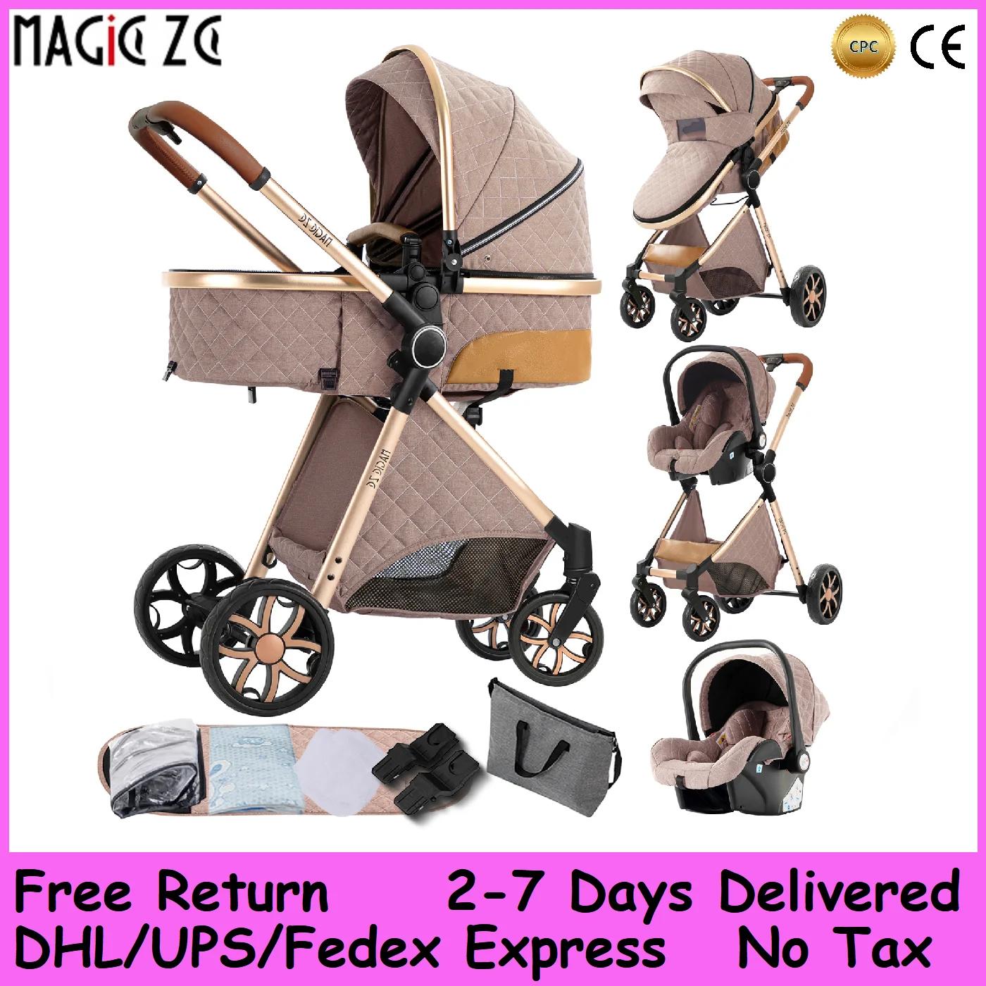 Poussette 3 en 1 pour bébé, landau haut léger, système de voyage, chariots pour nouveau-nés, pousset