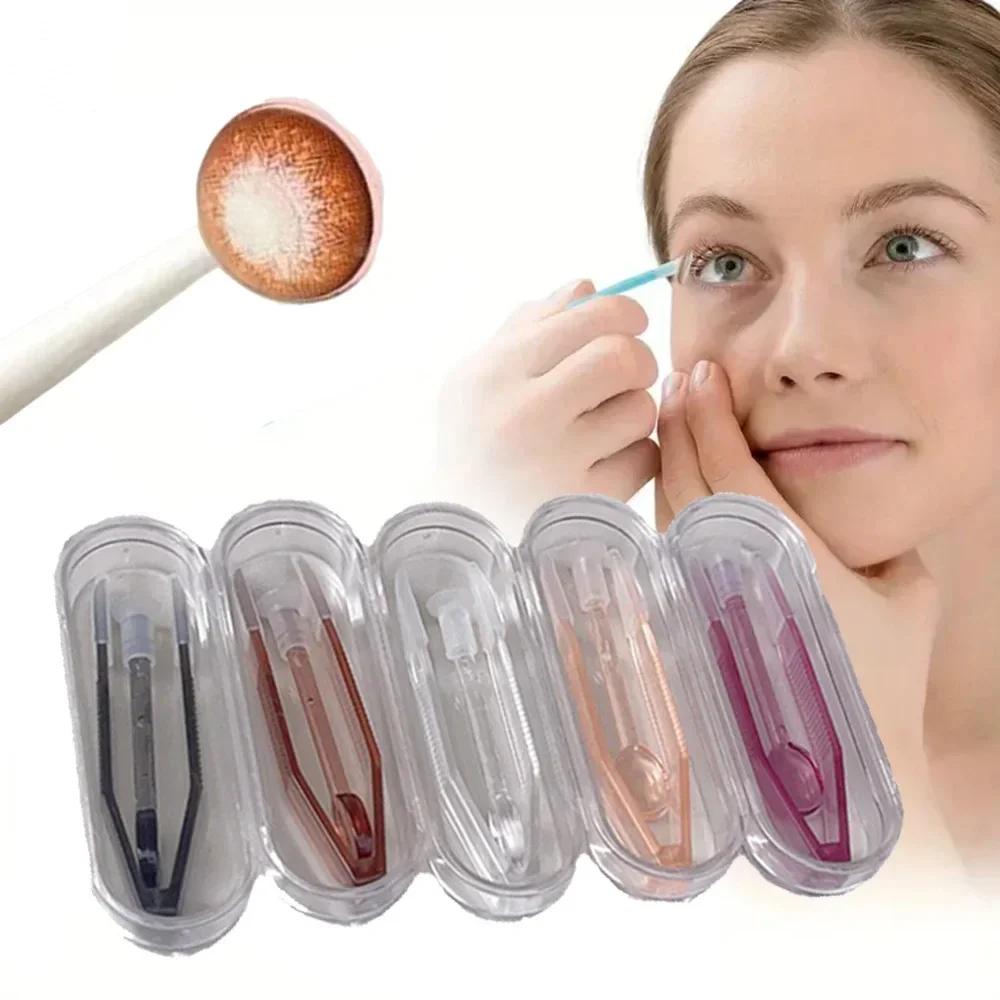 Pincettes pour lentilles de Contact, outils d'usure, transparentes, grandes et longues, ensemble de 