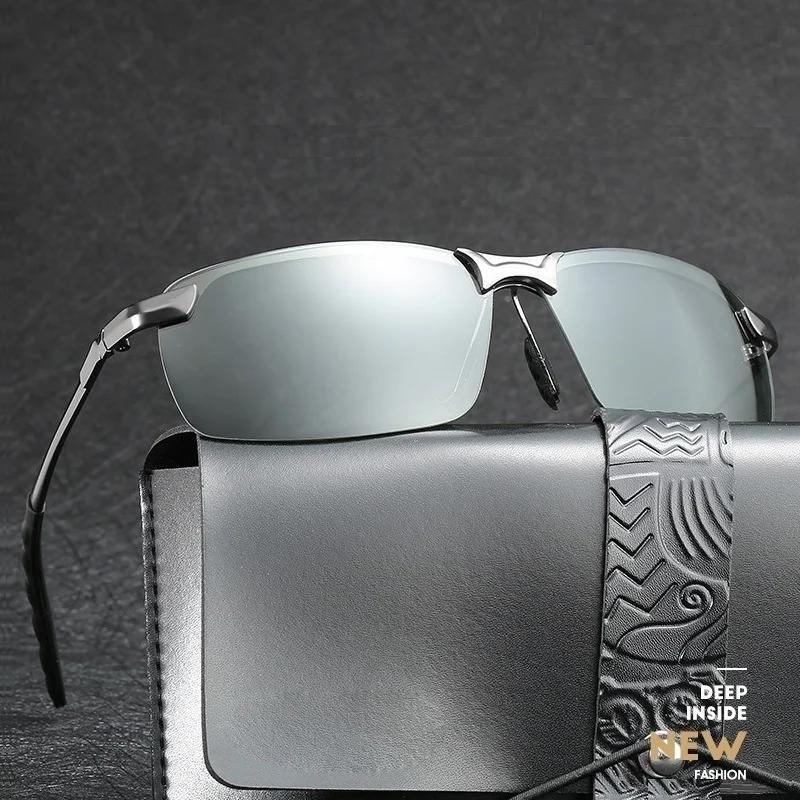 Lunettes de soleil polarisées photochromiques pour hommes, lunettes de conduite et de pêche, lunette