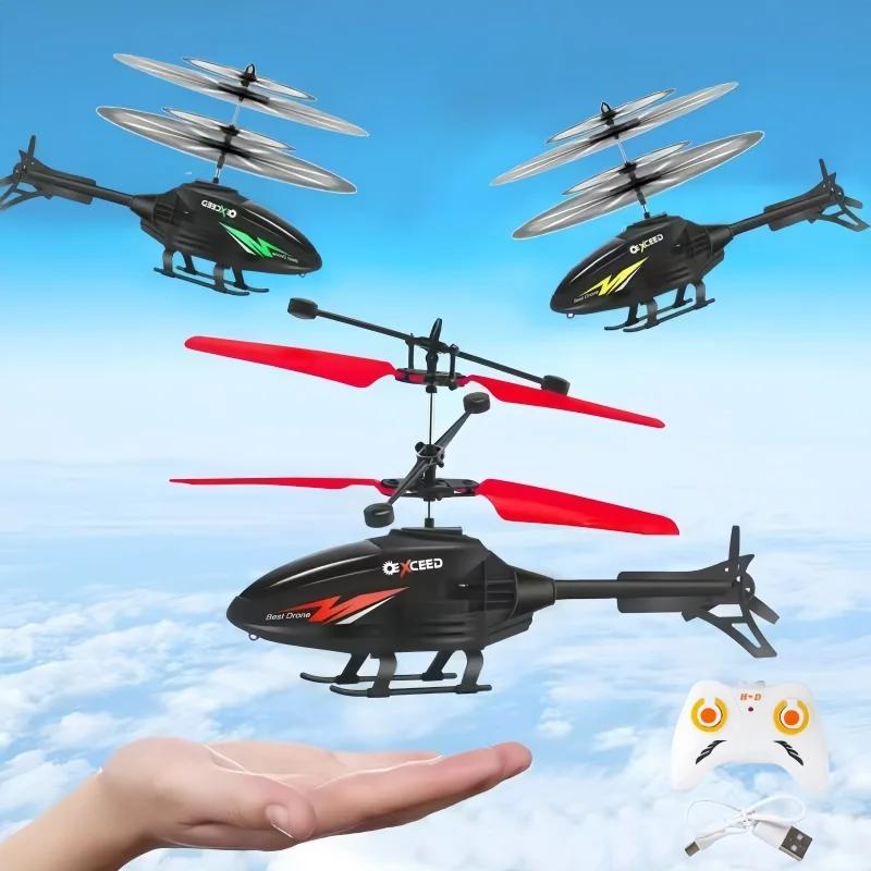 Hélicoptère à Induction, salle de jouets, télécommande chargée, petits avions, formation, coordinati