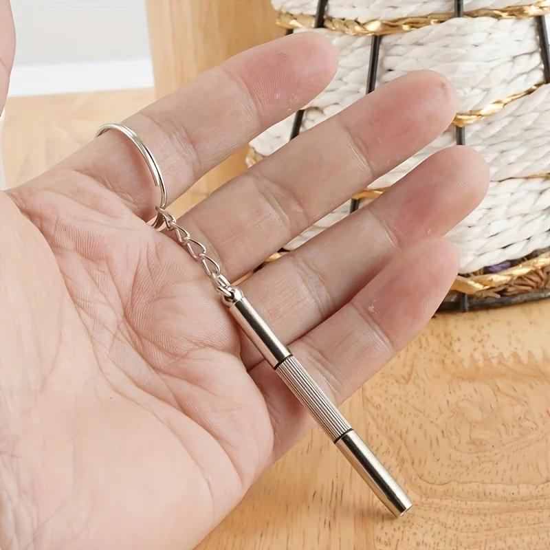 Tournevis à lunettes en acier, Kit de réparation de montre avec porte-clés, outils manuels portables