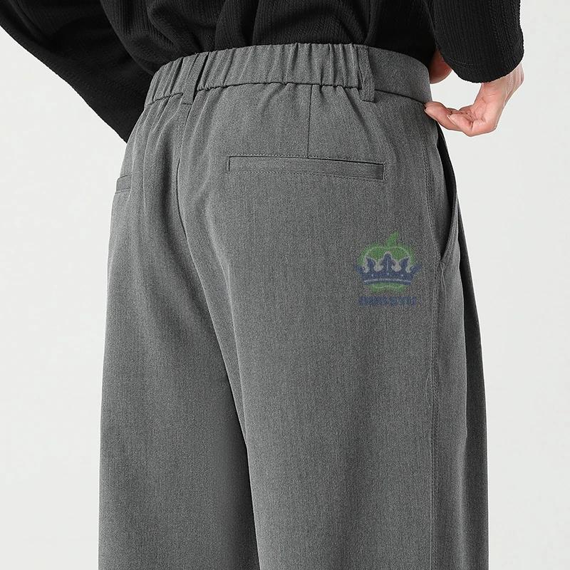 OUSSYU marque de luxe qualité Baggy pantalons décontractés hommes d'affaires taille élastique coréen