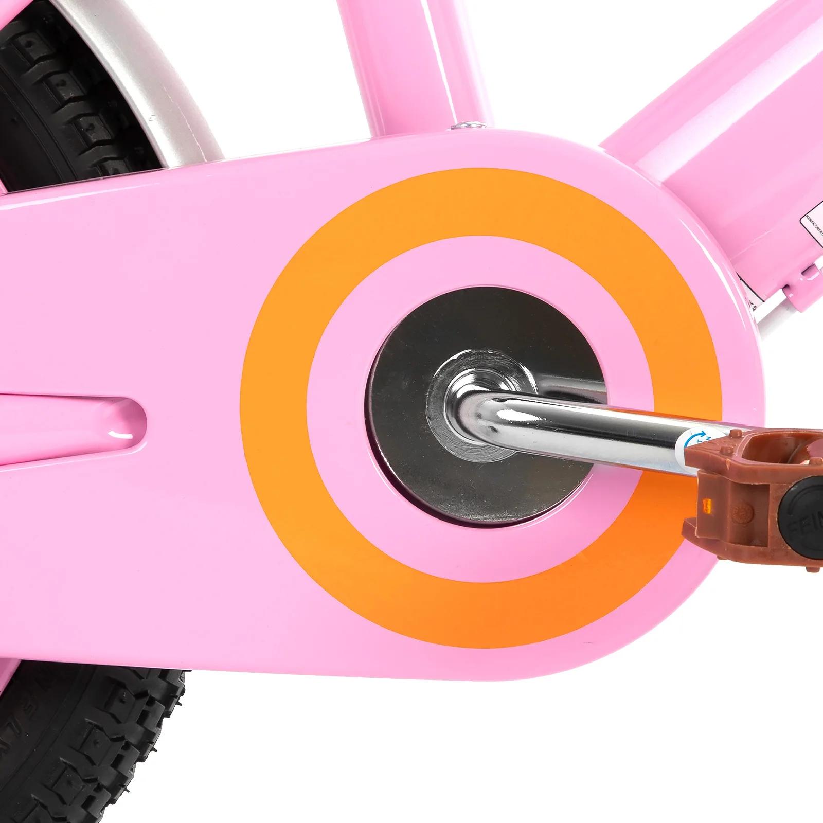 STITCH 14/16 Zoll Kinderfahrrad Dokument 3-7 jährige Mädchen, Kinderfahrrad mit Frontkorb et Stabili
