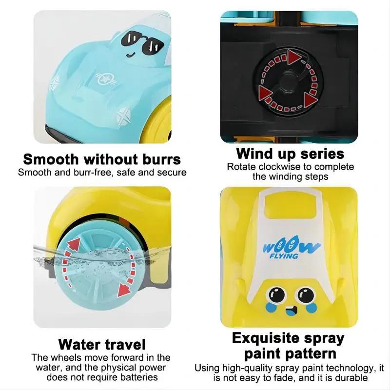 Jouets de bain pour bébé, canard de natation mignon, jouets de jeu d'eau, voiture mécanique, véhicul