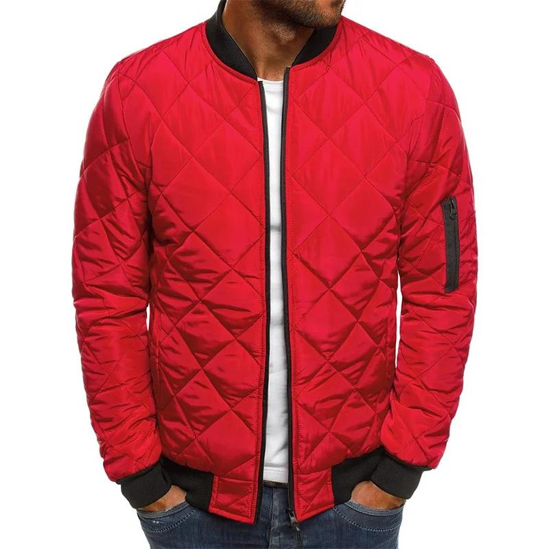 Veste d'hiver légère pressée en maille pour homme, col de Baseball, Vintage, vol décontracté, manche