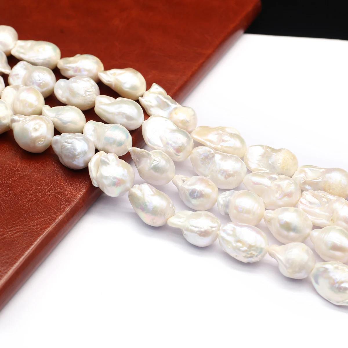 Perle d'Eau Douce Blanche Naturelle, de Forme Irrégulière Baroque, Accessoires pour Fabrication de B
