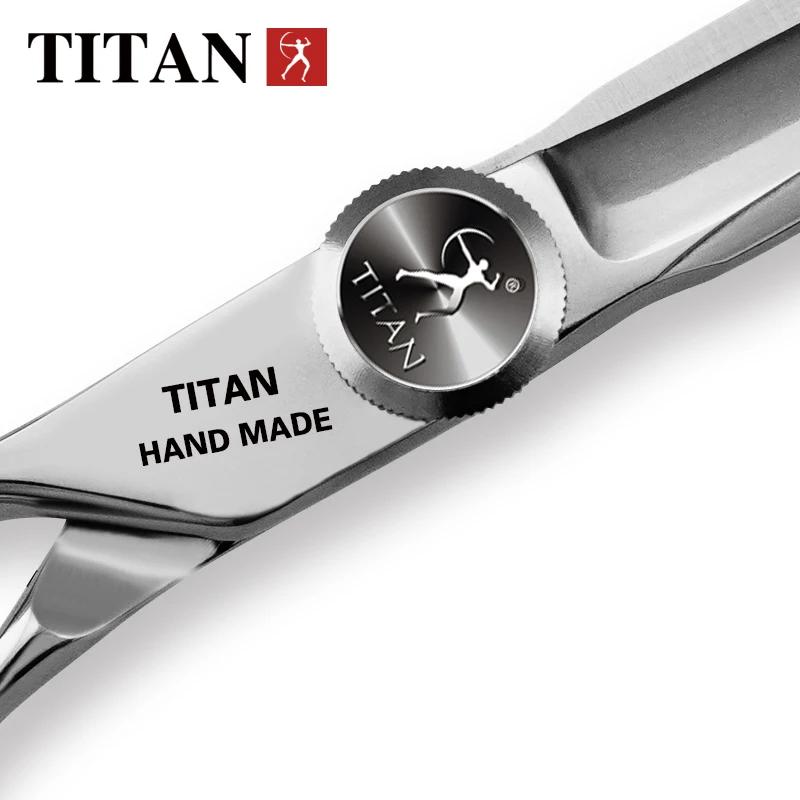 TITAN professionnel barbier coupe poignée gauche ciseaux cheveux ciseaux amincissement coiffure coup