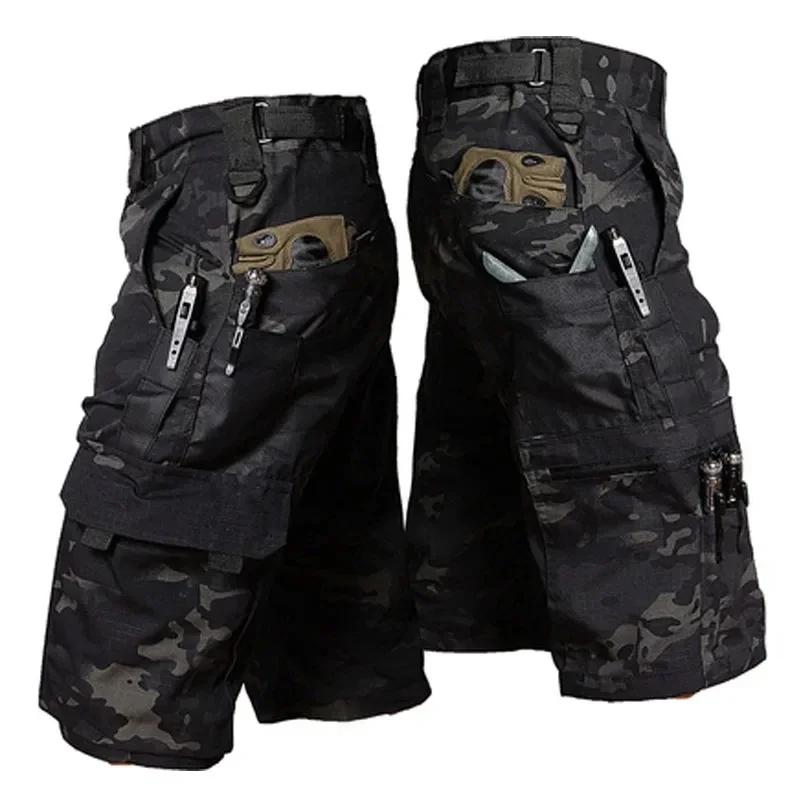 Shorts de camouflage pour hommes, pantalons militaires multi-poches à séchage rapide, pour l'été, ra