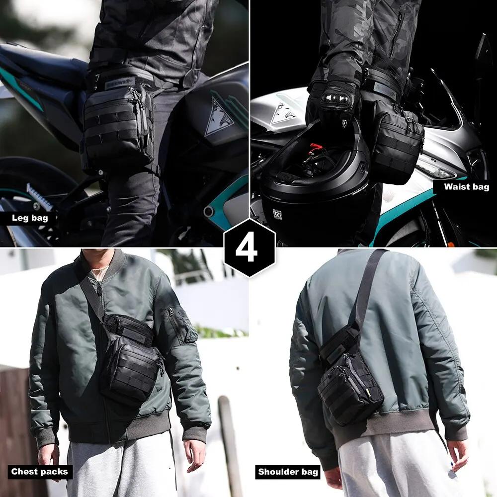 Rhinowalk moto goutte jambe sac cuisse ceinture taille sac multifonction moto tactique voyage cellul