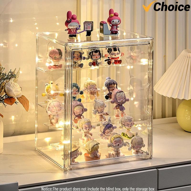 Présentoir en acrylique, boîte aveugle de haute clarté, organisateur pour objets de collection d'ani
