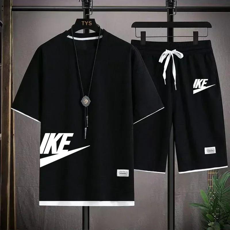 Ensemble de vêtements de sport pour hommes, T-shirt et short décontractés à manches courtes, short d
