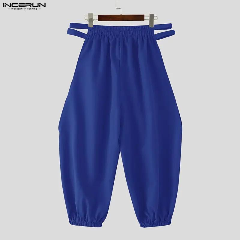 Pantalon de jogging INCERUN pour homme, coupe ample, taille élastique, ajouré, style streetwear, lon