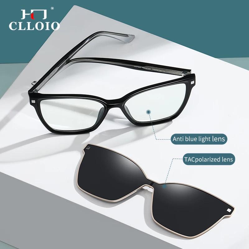 CLLOIO nouveau Style aimant pince sur optique myopie lunettes hommes femmes conduite lunettes de sol