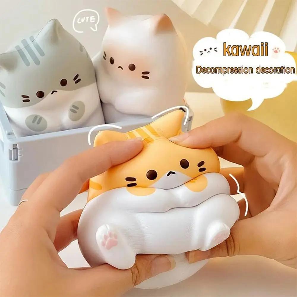 Jouet spongieux en PU à montée lente, boule anti-stress, dessin animé, ornements de table, sous form