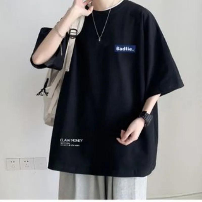 【Taille 8XL】 T-shirt décontracté pour hommes et adolescents, T-shirt américain Vintage avec lettres 