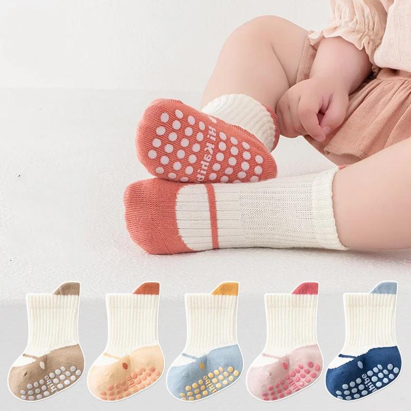 3 paires/lot chaussettes pour enfants pour filles garçons coton doux enfant en bas âge plancher mais