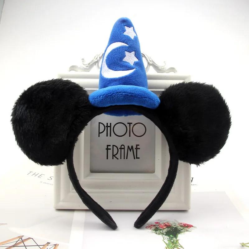 Mickey Mouse oreille Headhand dessin animé broderie chapeau magique bandeau Starmoon casquette bande