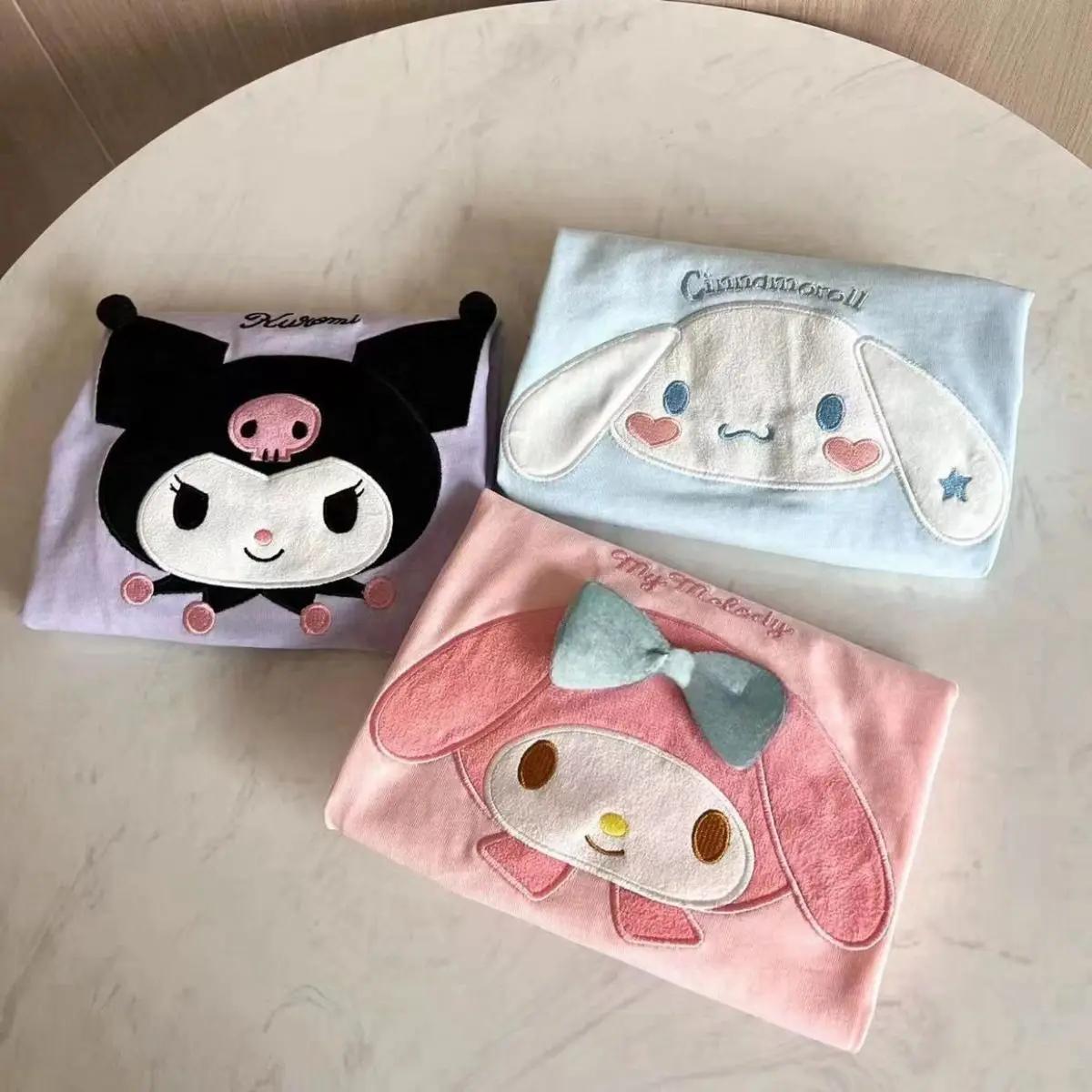 T-Shirt à manches courtes pour filles, dessin animé Sanrio Kuromi My Melody cannelle, vêtements d'ét