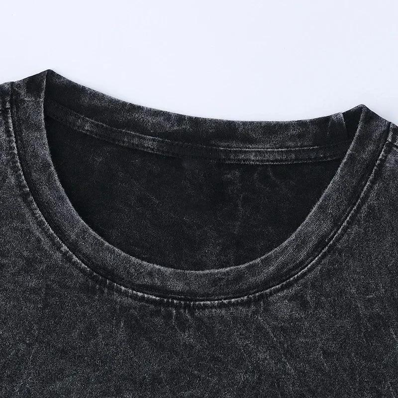 Cry of Fear – T-shirt délavé, nouveau modèle, vêtements surdimensionnés pour les amateurs d'anime, v
