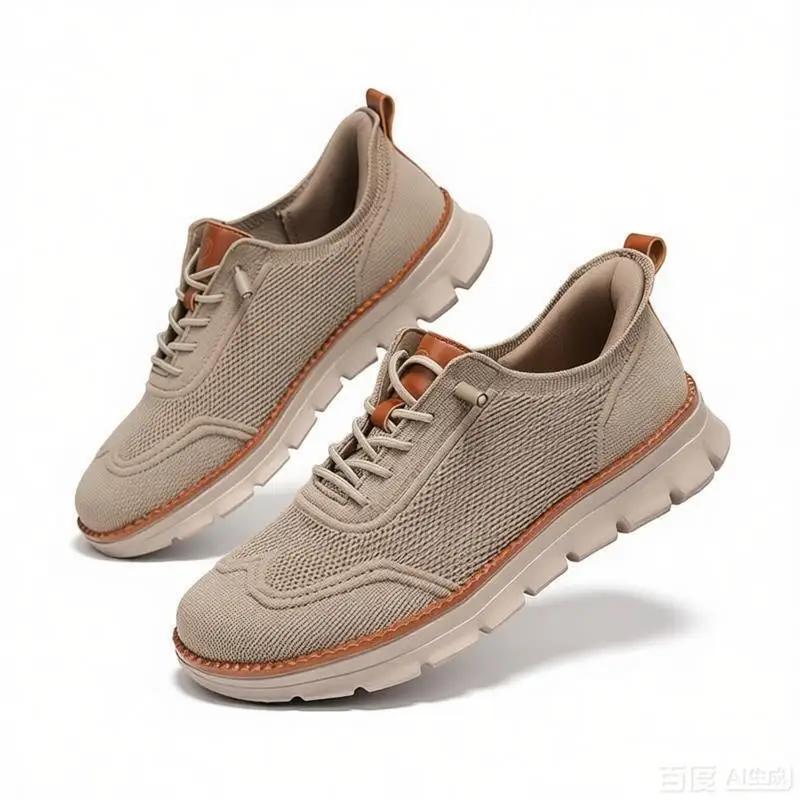 Élégant hommes large boîte chaussures pieds nus chaussures décontracté maille richelieu baskets mini