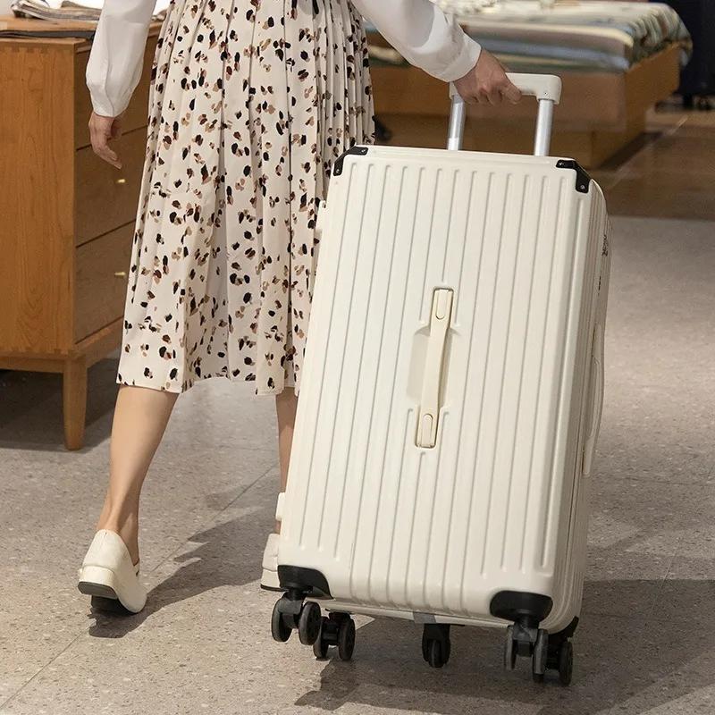 Valise à cinq roues de 28 pouces, grande capacité, avec coins renforcés, multifonctionnelle, solide 