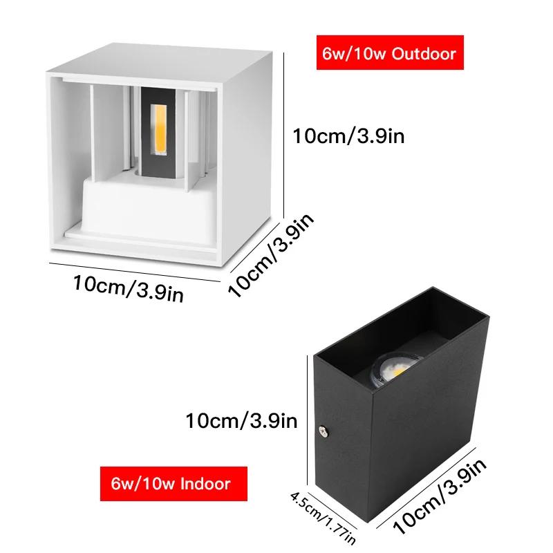 Applique murale LED imperméable conforme à la norme IP65, en aluminium, luminaire décoratif d'intéri