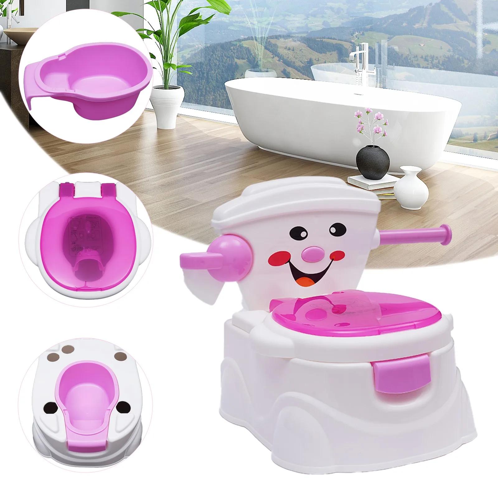 Siège de toilette portable pour enfants avec couvercle, design dessin animé, pour l'apprentissage de
