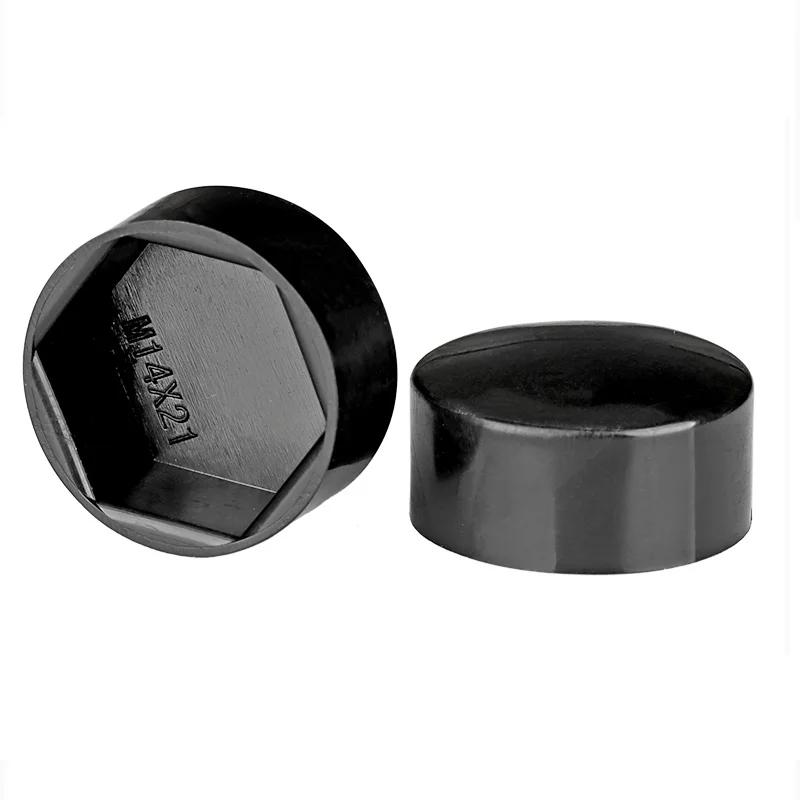 Capuchon de protection en plastique à tête plate, écrou Hexagonal noir/blanc/gris, vis hexagonale ex