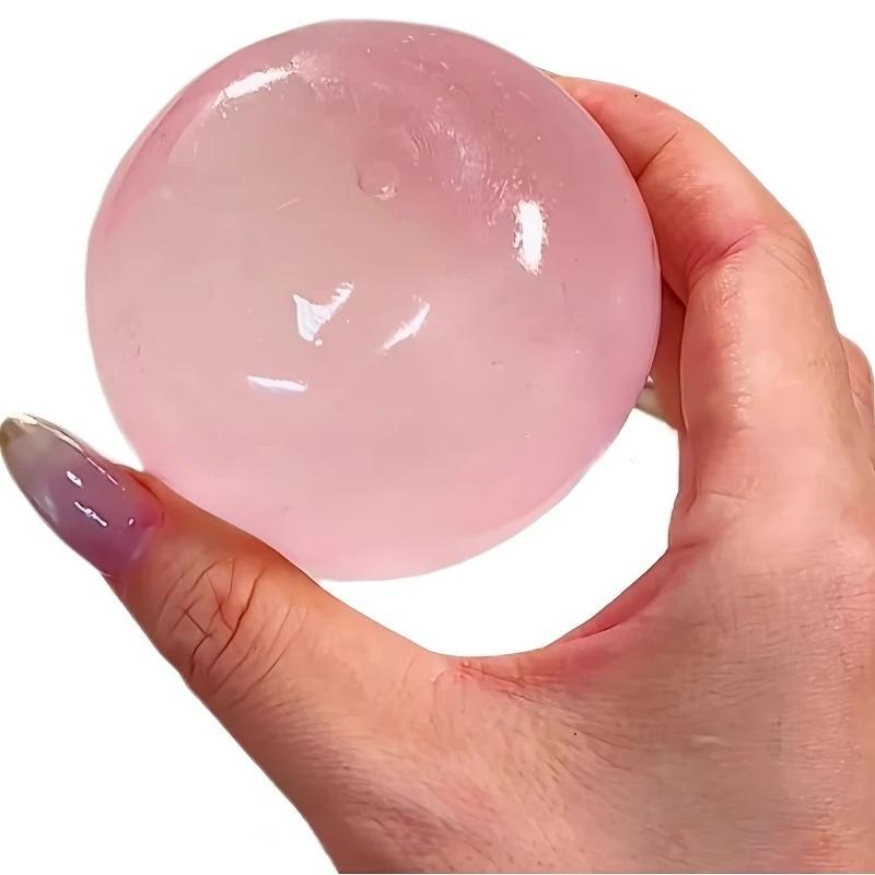 Jouets spongieux en maltose rose Mochi, jouet sensoriel Anti-Stress, doux, simulé, Transparent, joue