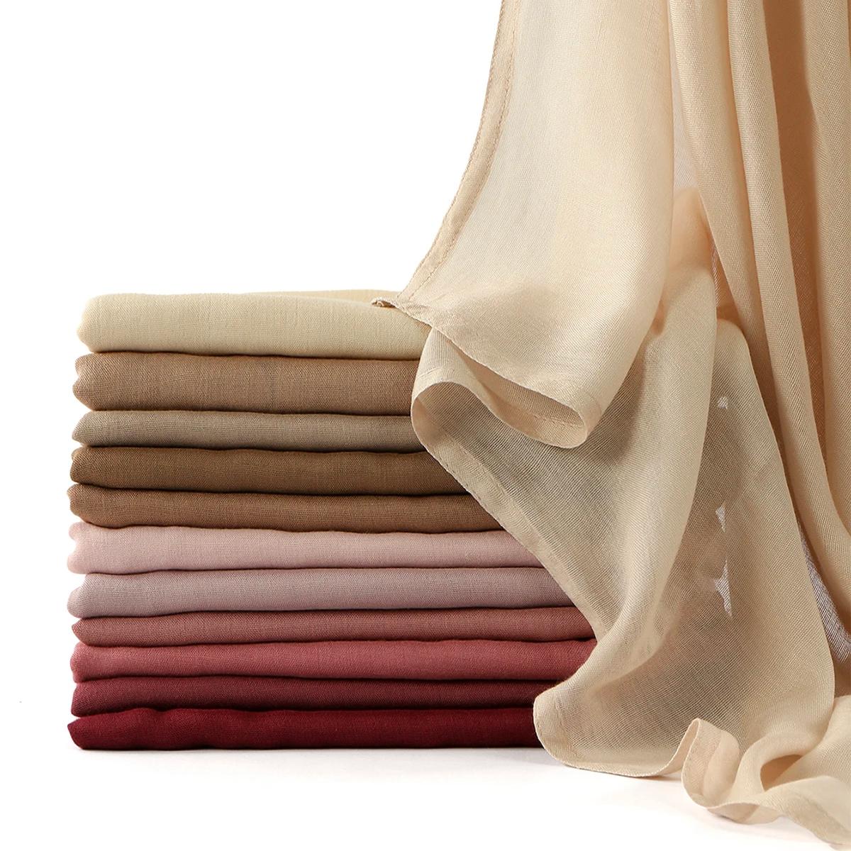 185*75 cm musulman Modal Hijab rayonne coton châles pour femmes mince plaine écharpe grande taille f