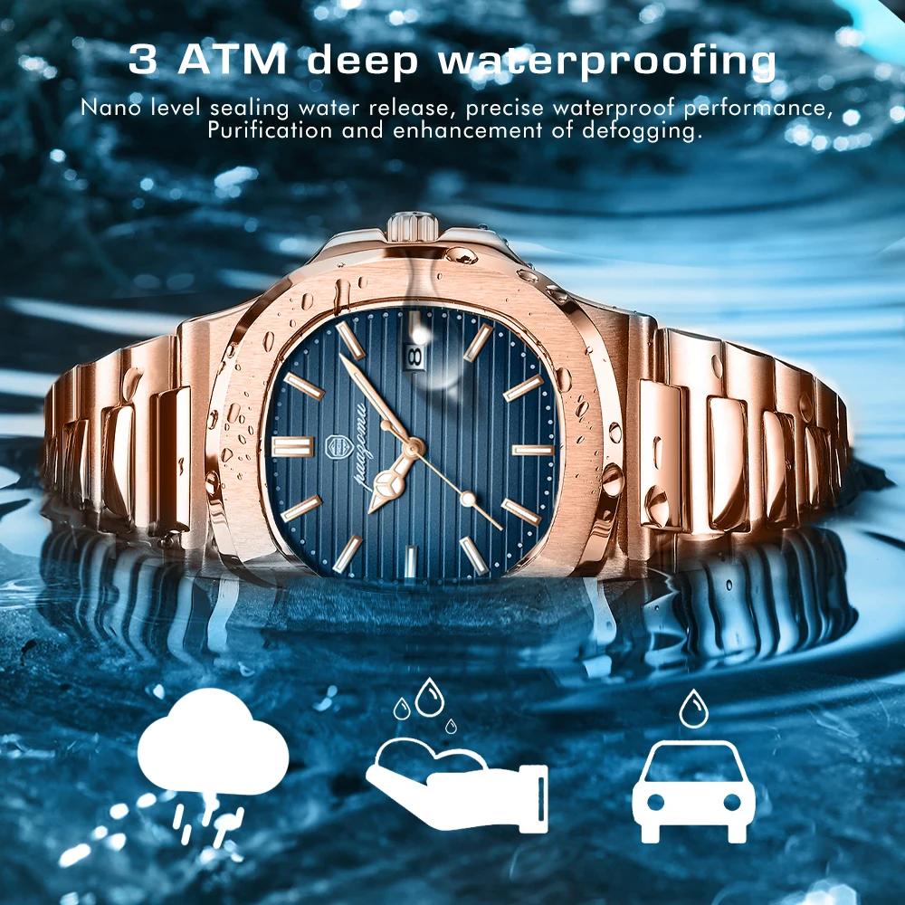Nouvelle Montre Homme Tendance 2026 – Étanche, Lumineuse, en Acier Inoxydable, Affichage Date et Jou